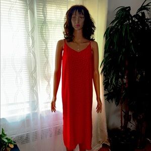 Red dress with white dots size M Gap